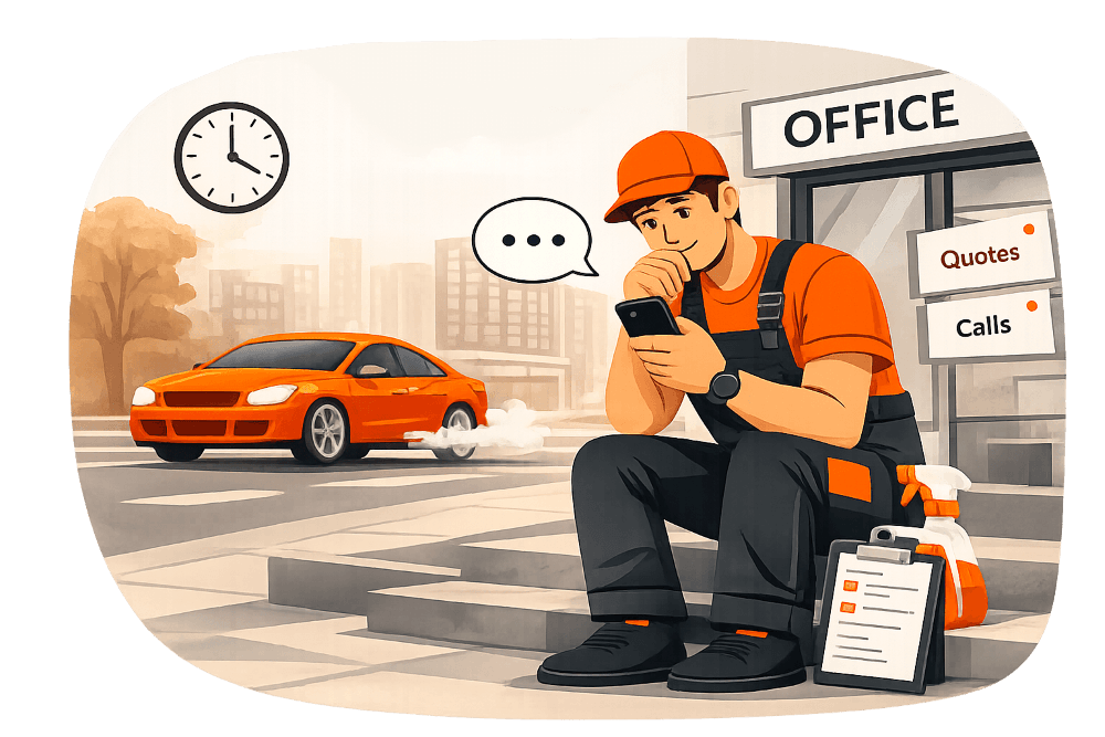 Busy auto detailers